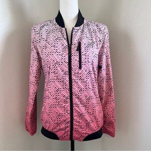 New Balance Pink Ombre Spotted Windbreaker Jacket Size Small